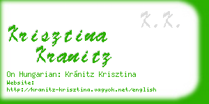 krisztina kranitz business card